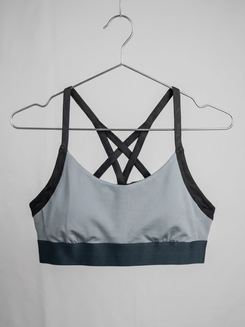 The North Face Light Blue & Black Strappy Sports Bra